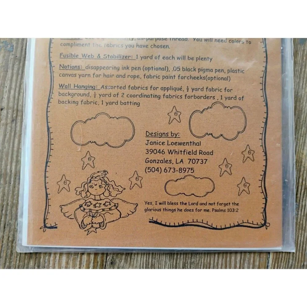 Sew Crafty - Pattern #109 Floating On Cloud 9 Pattern 1995